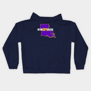 unbroken louisiana Kids Hoodie